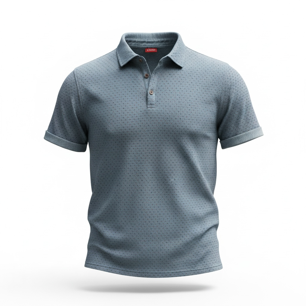 Blažek Polo – Light Blue Micro Pattern