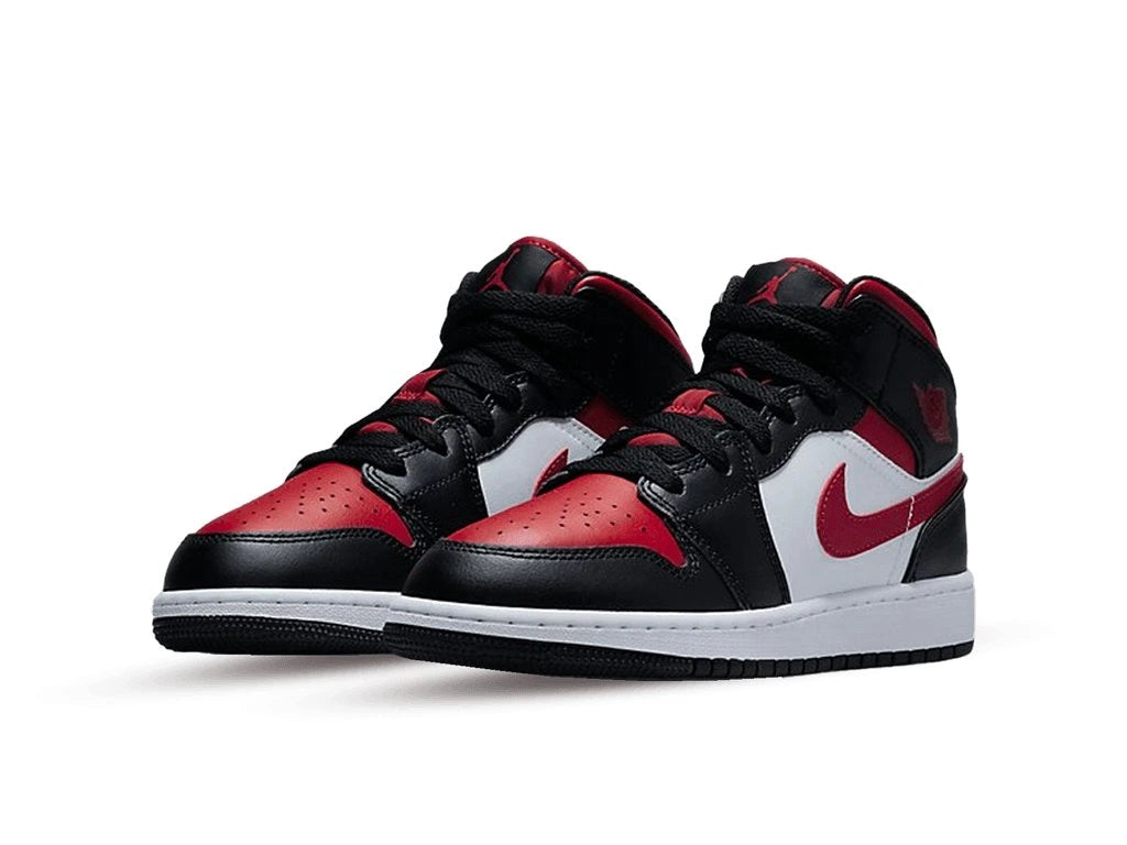 Air Jordan 1 Mid Black Fire Red (GS)