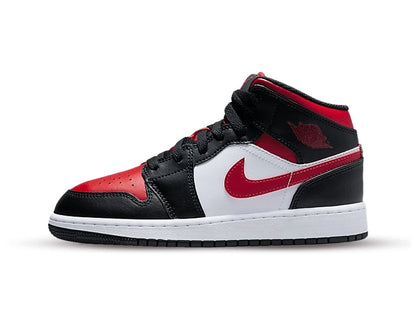 Air Jordan 1 Mid Black Fire Red (GS)