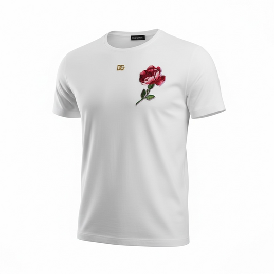 Dolce & Gabbana Rose Logo T-Shirt – White