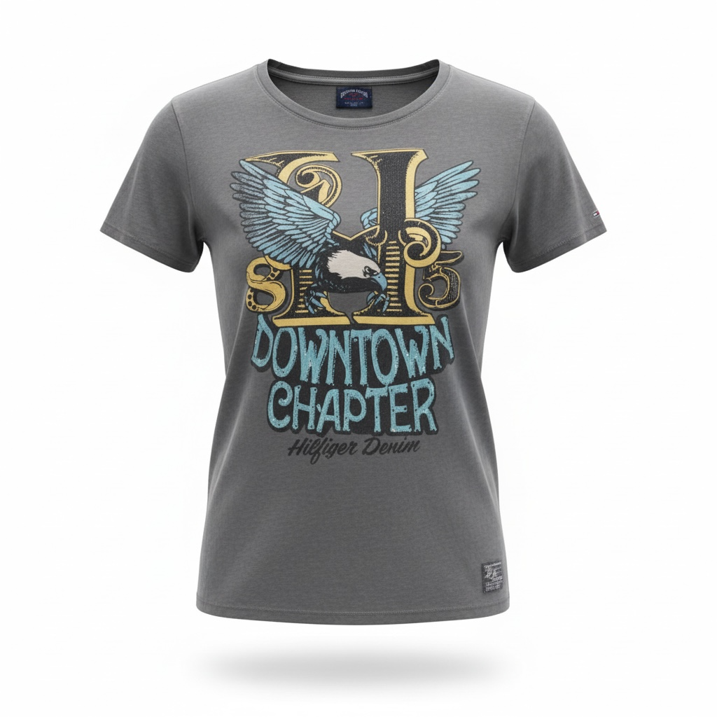 Tommy Hilfiger Denim “Downtown Chapter” Graphic T-Shirt – Grey