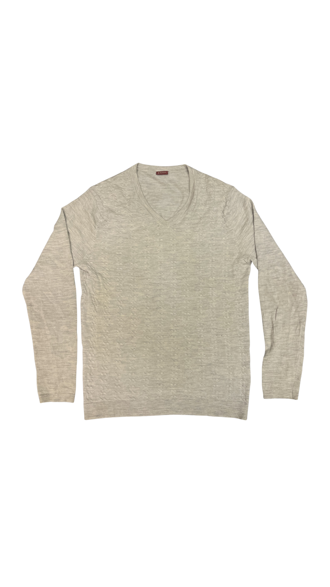 BLAŽEK V-Neck Longsleeve – Light Grey