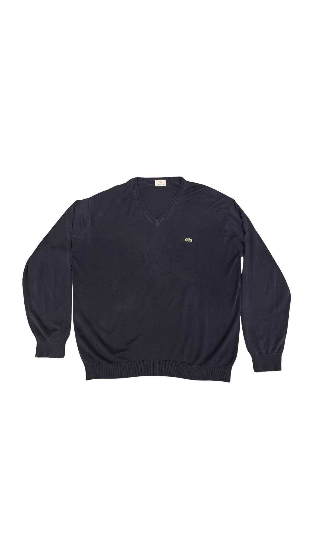 LACOSTE V-Neck Sweater – Navy