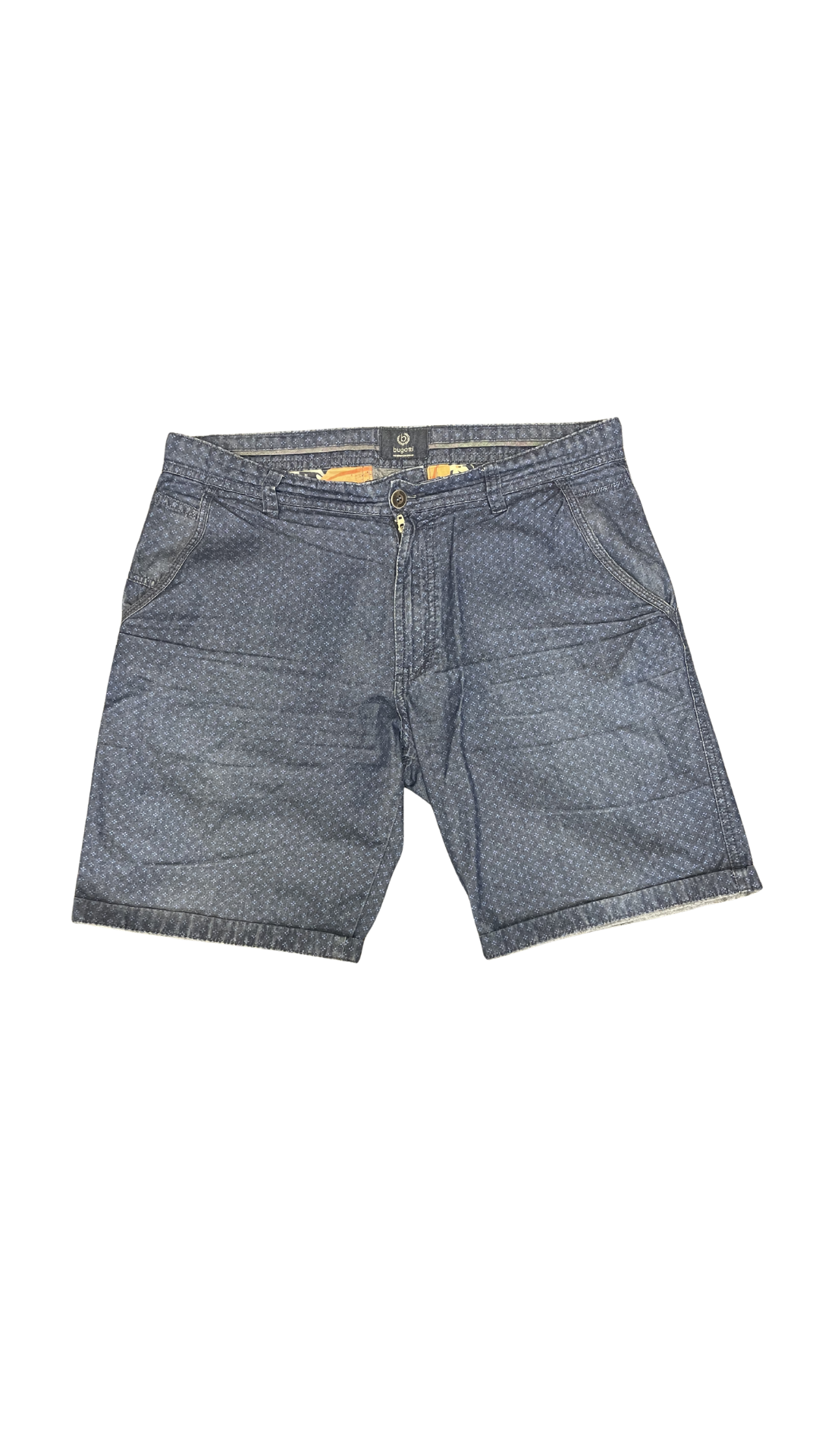 Bugatti Pattern Denim Shorts – Blue