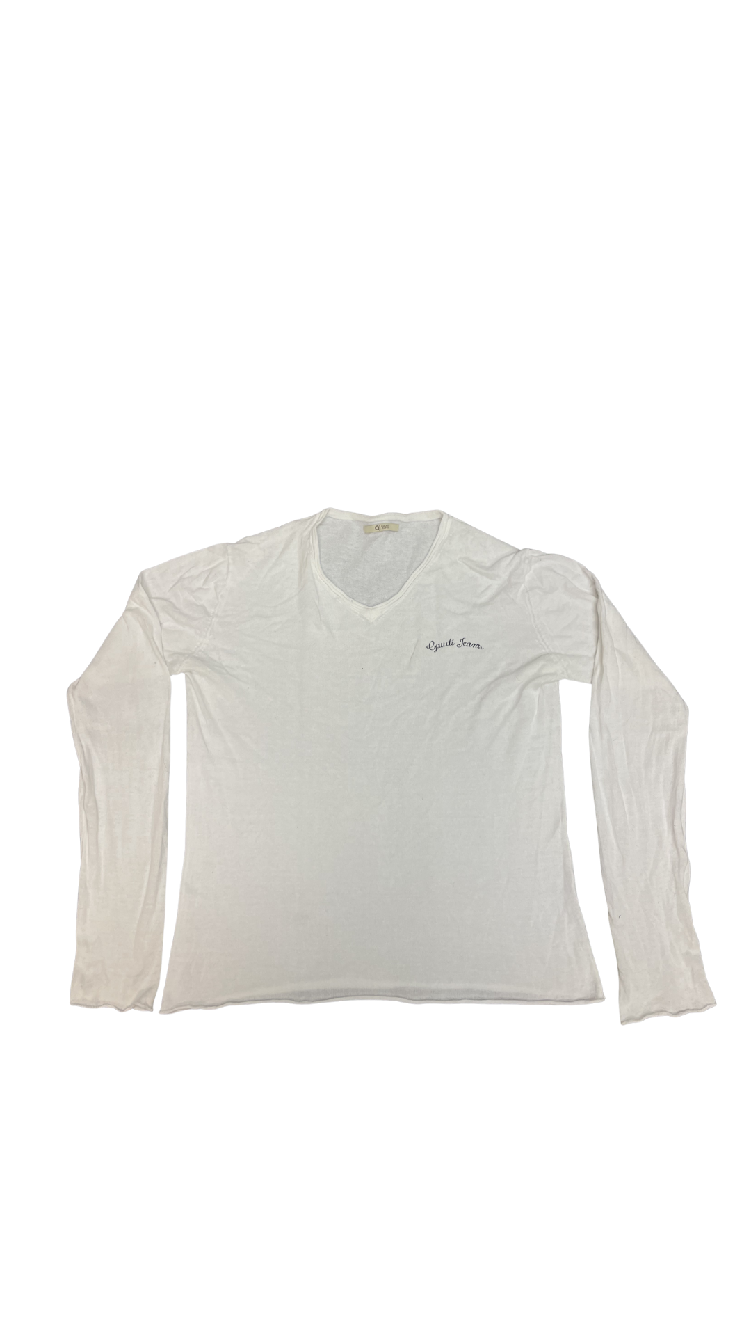 Gaudí Jeans V-Neck Longsleeve – White