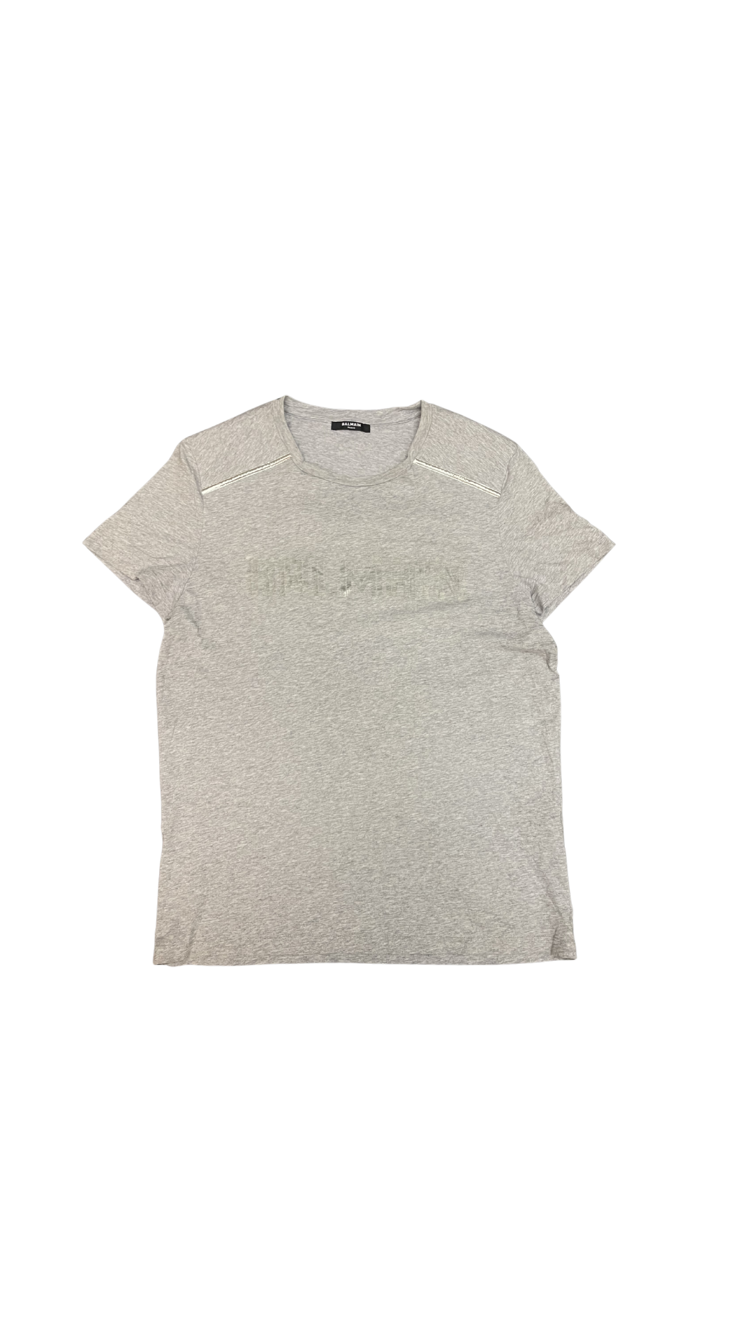 Balmain Logo T-Shirt – Light Grey