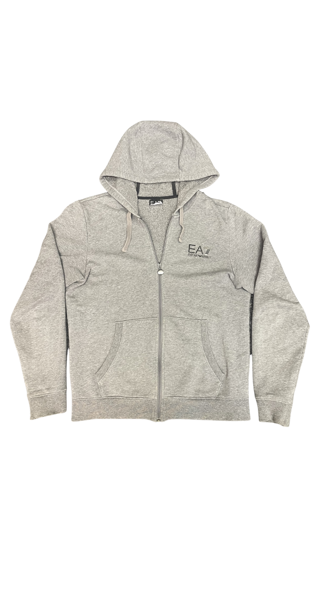EA7 Emporio Armani Grey Zip Hoodie