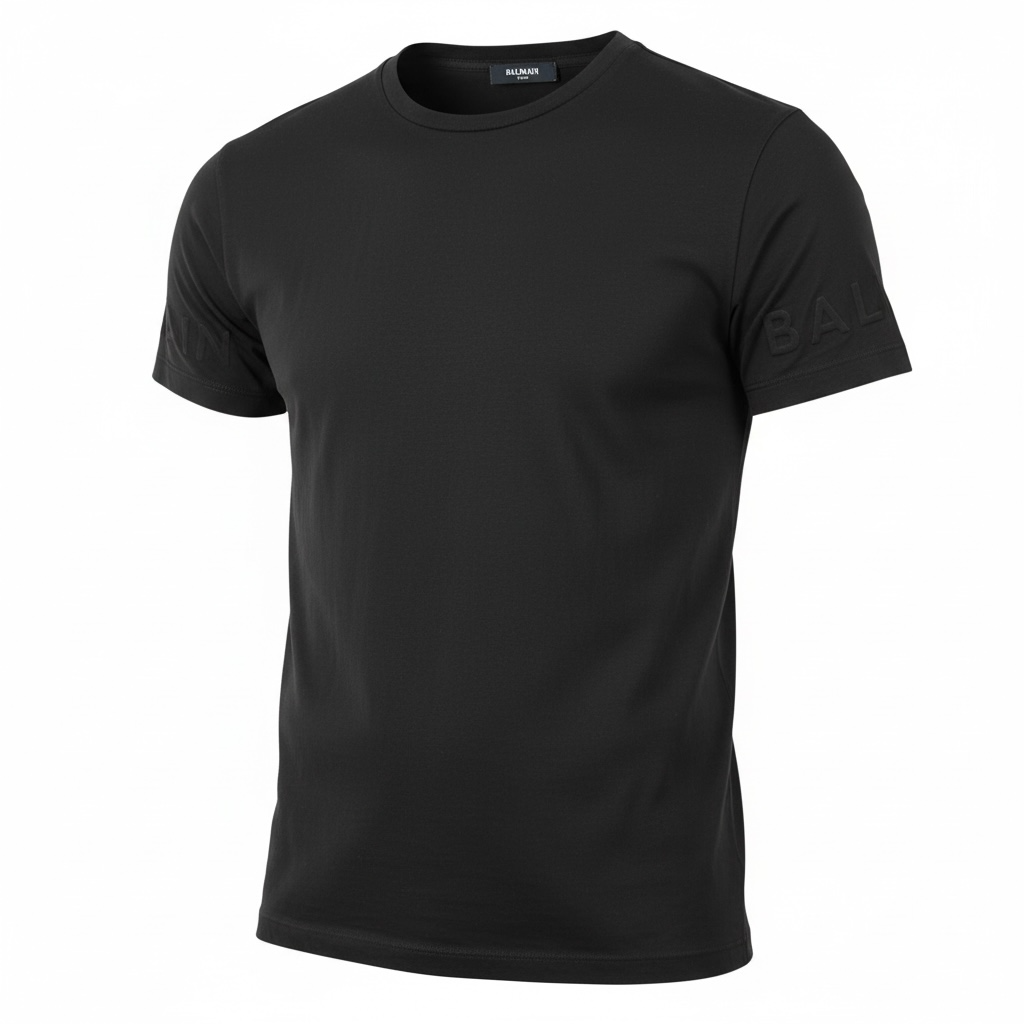 Balmain Black Minimal Logo T-Shirt