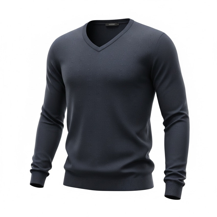 BLAŽEK V-Neck Sweater – Navy