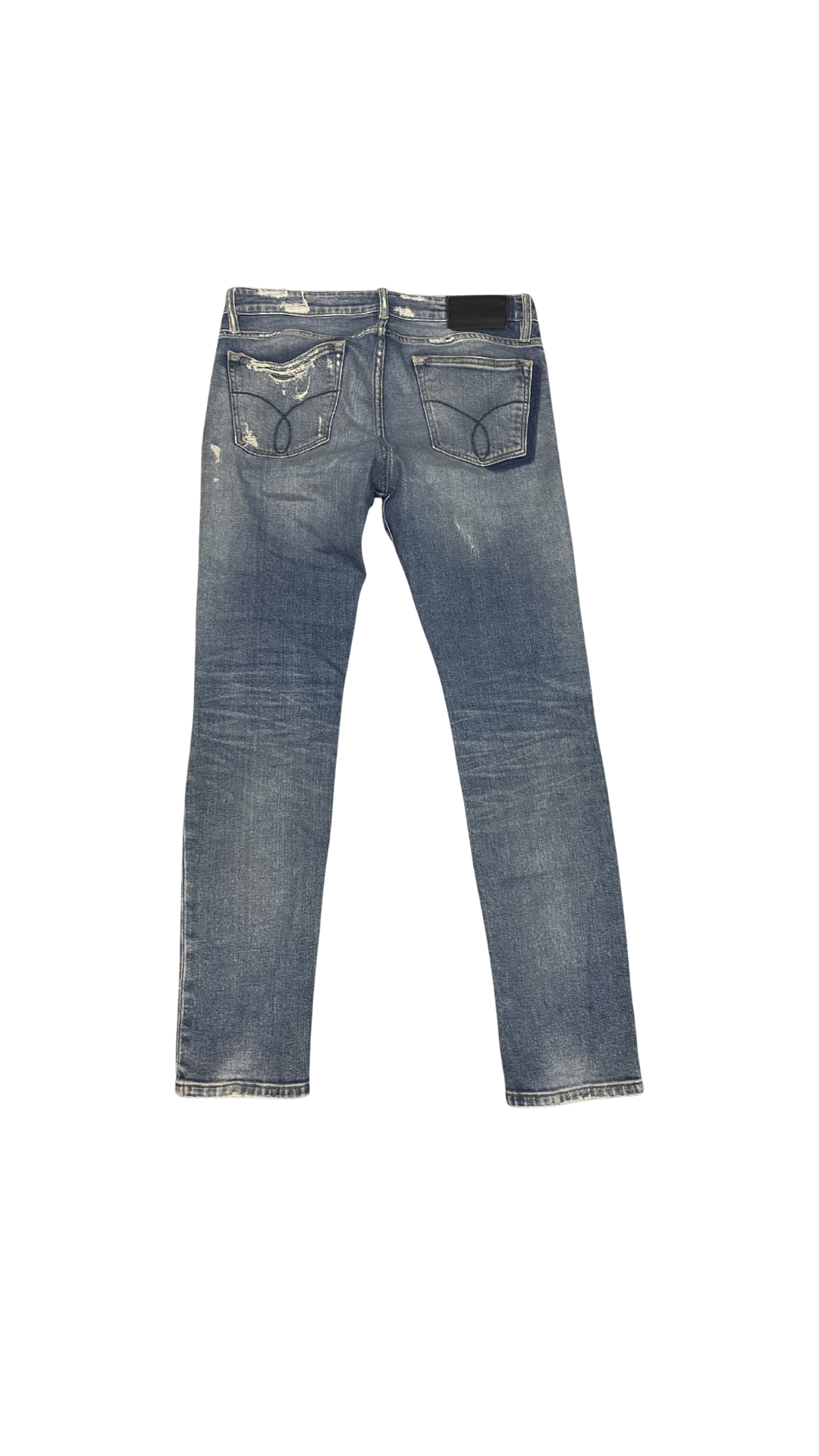 Calvin Klein Distressed Skinny Jeans – Light Blue