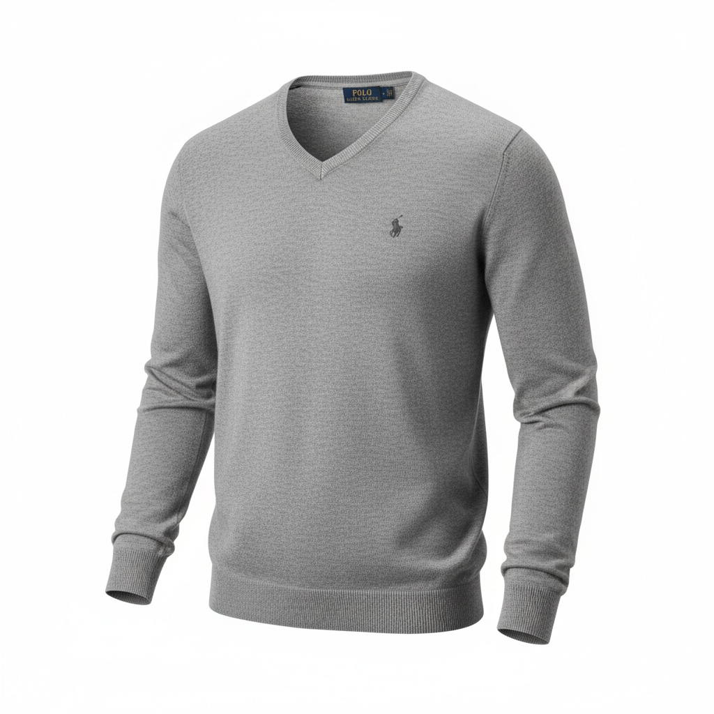 Ralph Lauren Grey V-Neck Sweater