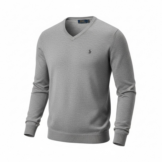 Ralph Lauren Grey V-Neck Sweater