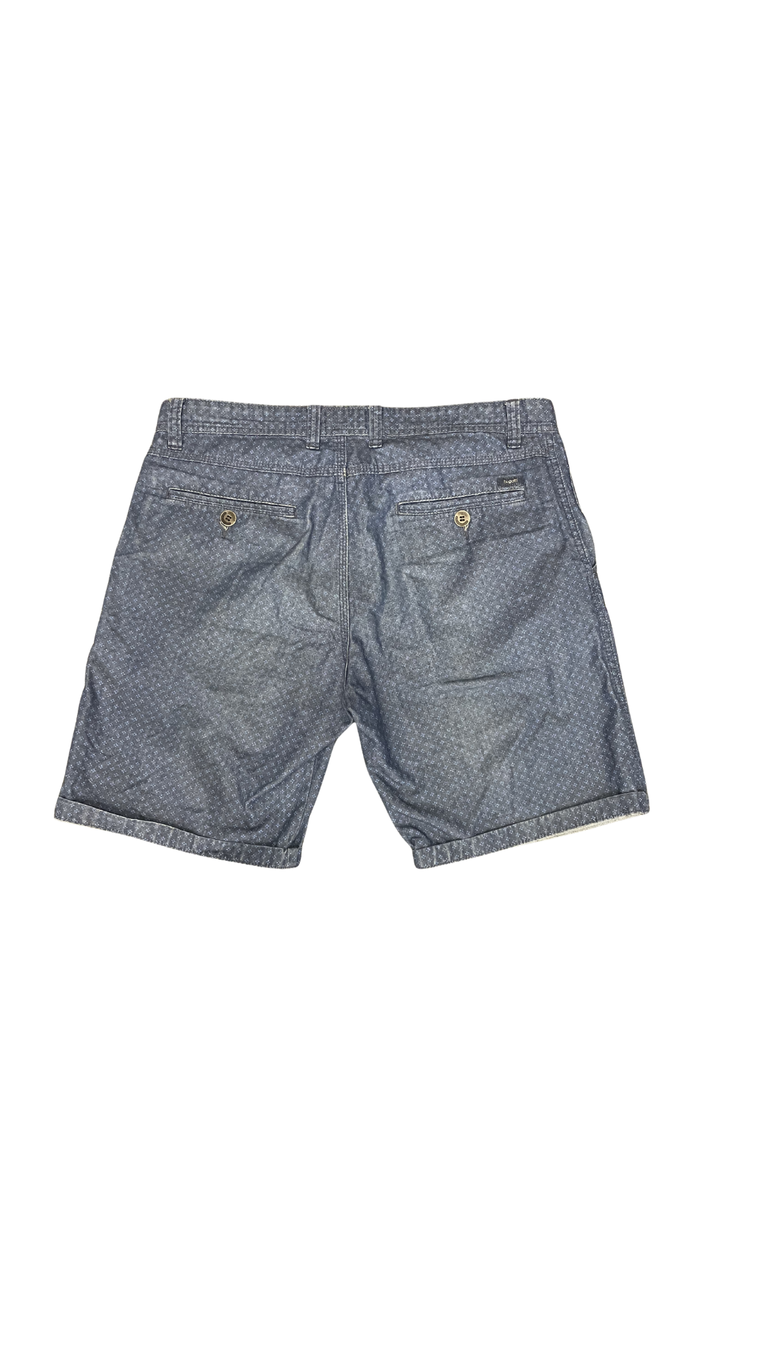 Bugatti Pattern Denim Shorts – Blue