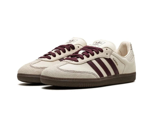 adidas Samba OG Wonder White Maroon (Women's)