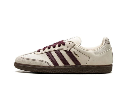 adidas Samba OG Wonder White Maroon (Women's)