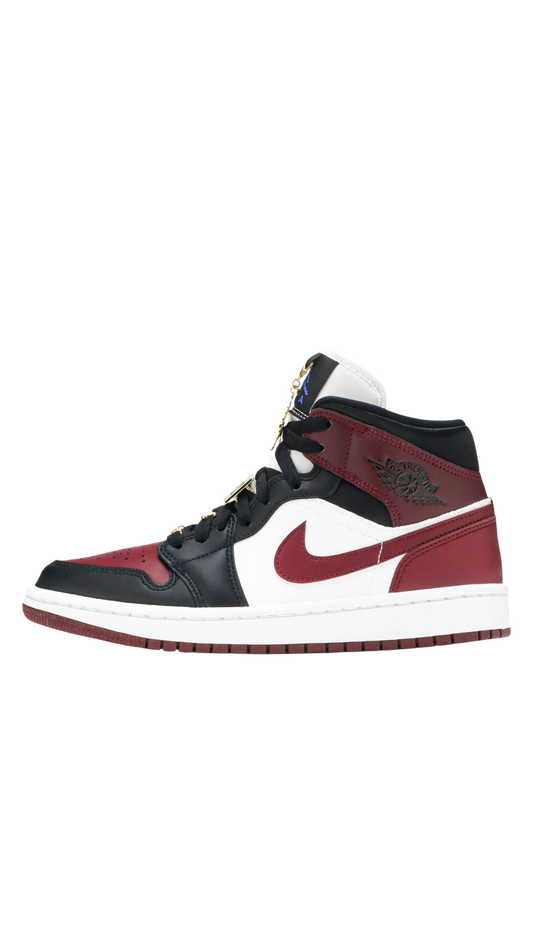 Air Jordan 1 Mid SE Black Dark Beetroot (Women's)