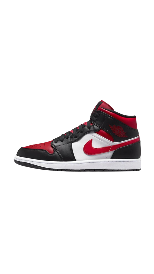 Air Jordan 1 Mid White Black Red (2022)