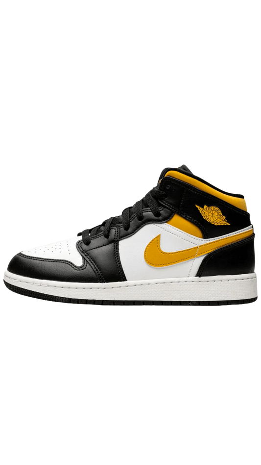 Air Jordan 1 Mid White Pollen Black