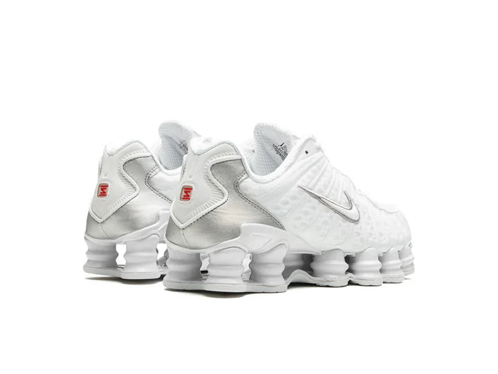 Nike Shox TL White Metallic Silver Max Orange (Women's)