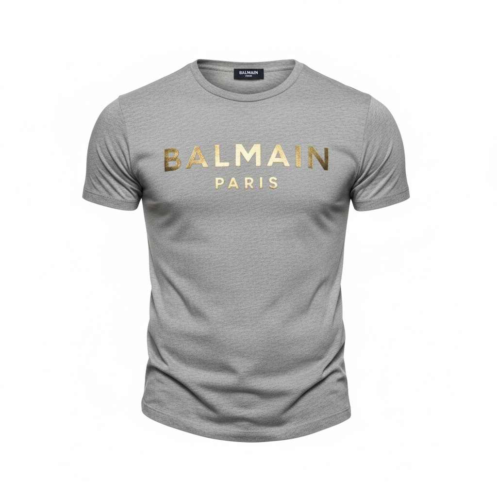 Balmain Paris Logo T-Shirt – Grey