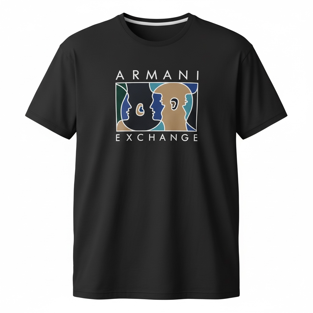 Armani Exchange Graphic Tee – Black