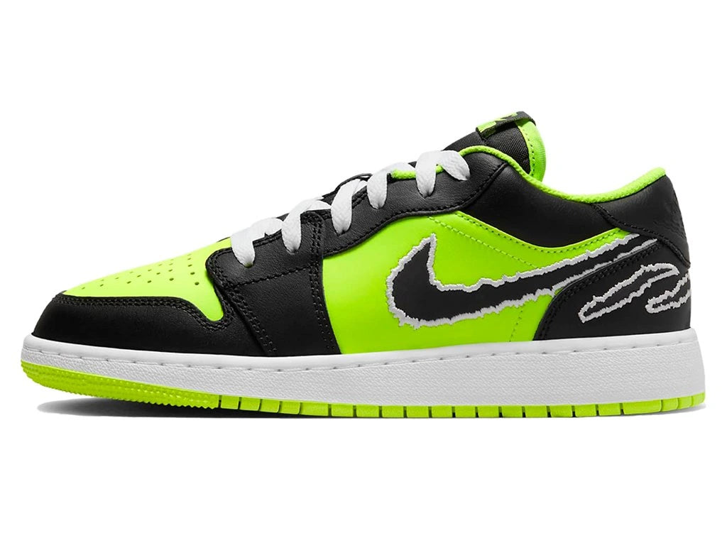 Jordan 1 Low SE Black Cat Volt (GS)