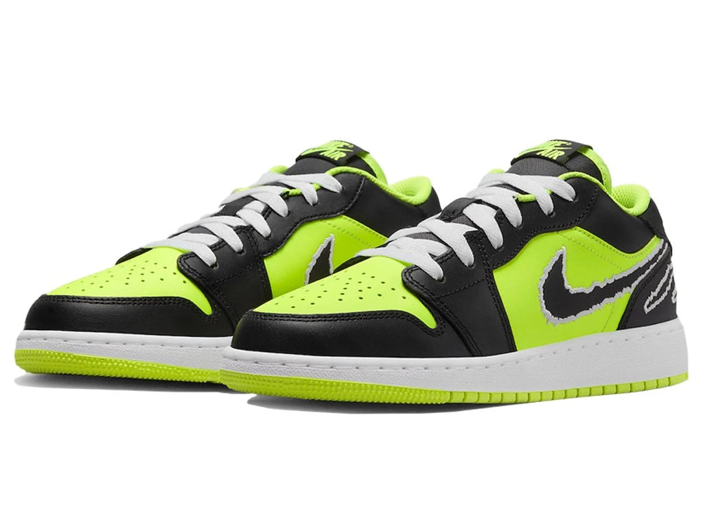 Jordan 1 Low SE Black Cat Volt (GS)