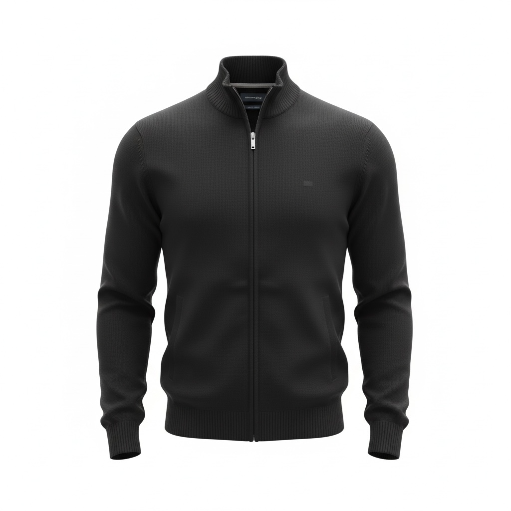 Christian Berg Zip Sweater – Black