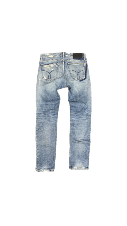 Calvin Klein světle modré distressed džíny