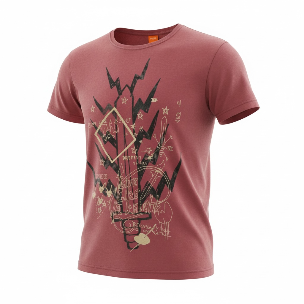 HUGO BOSS Graphic Tee – Dust Red