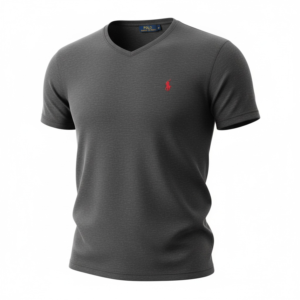 Ralph Lauren Dark Grey V-Neck T-Shirt