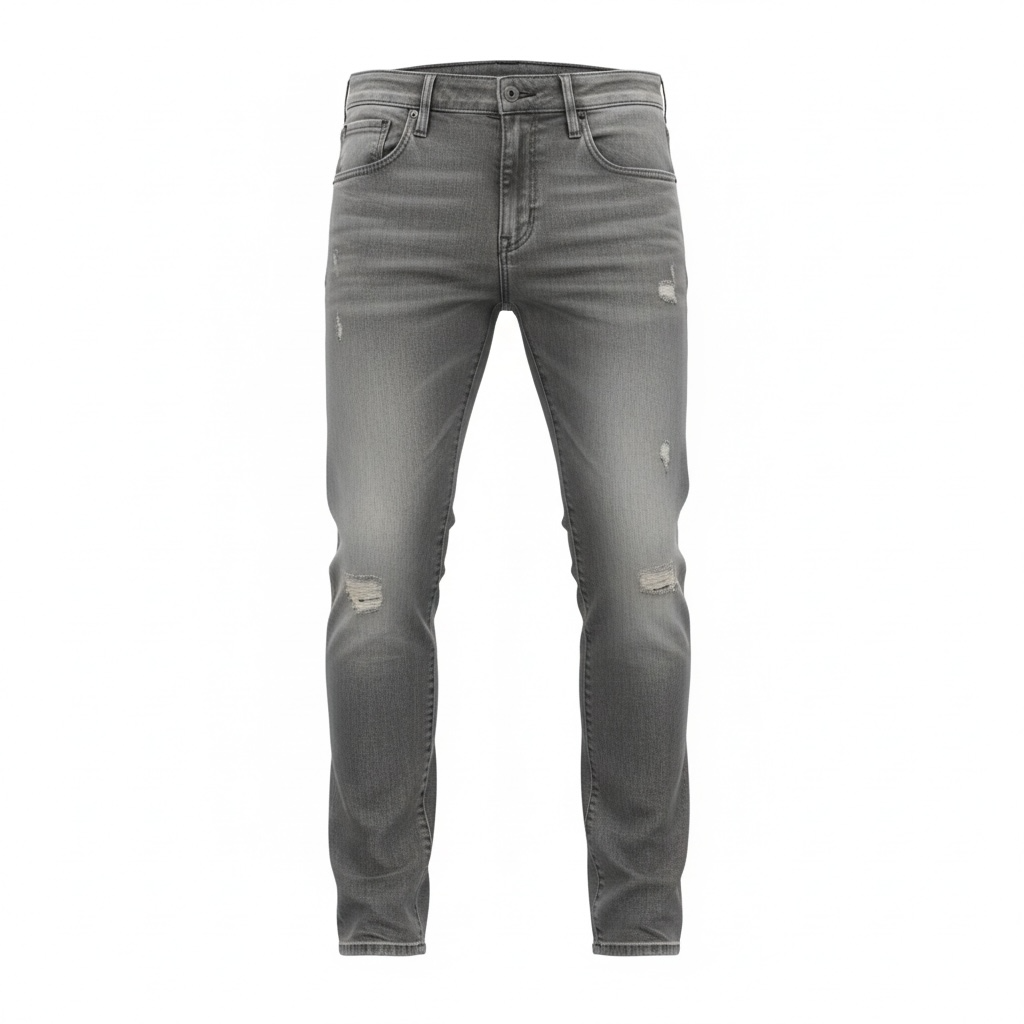 Replay Slim Fit Distressed Jeans – Grey
