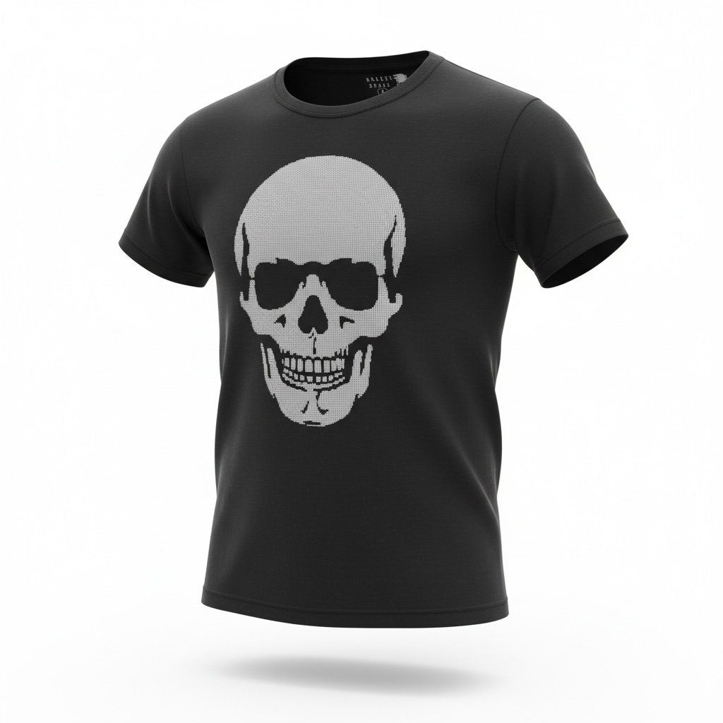 Breezy Skull T-Shirt – Black