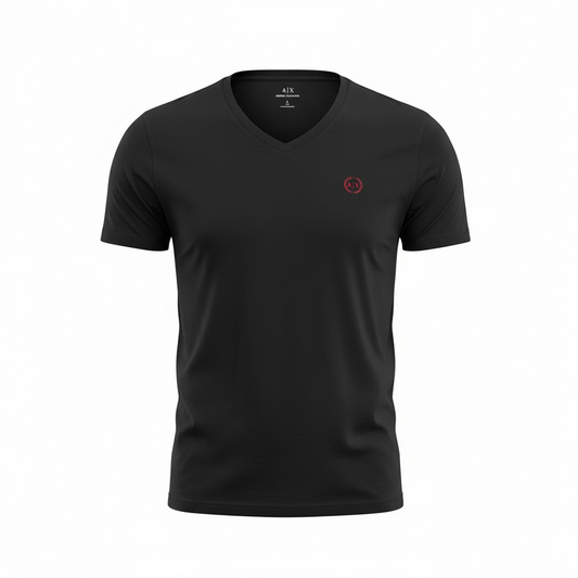Armani Exchange A|X V-Neck T-Shirt – Black