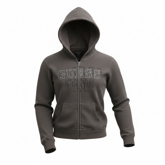 GUESS Zip Hoodie – Taupe (VADA ZIPU)