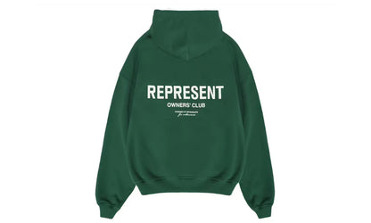 Represent Owner's Club Hoodie Racing Green/White