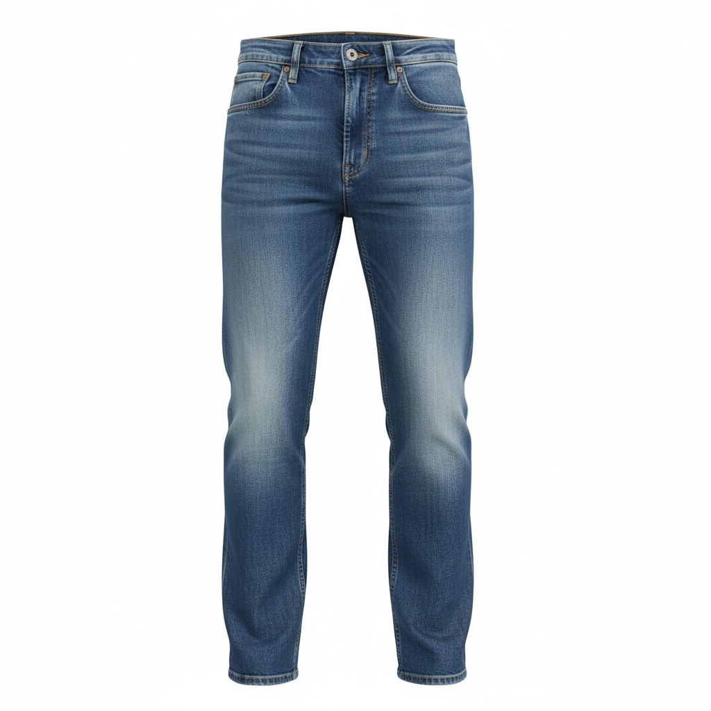 Replay Regular Fit Jeans – Mid Blue Wash