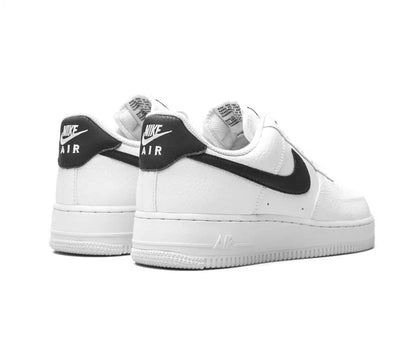 Nike Air Force 1 Low White Black Pebbled Leather