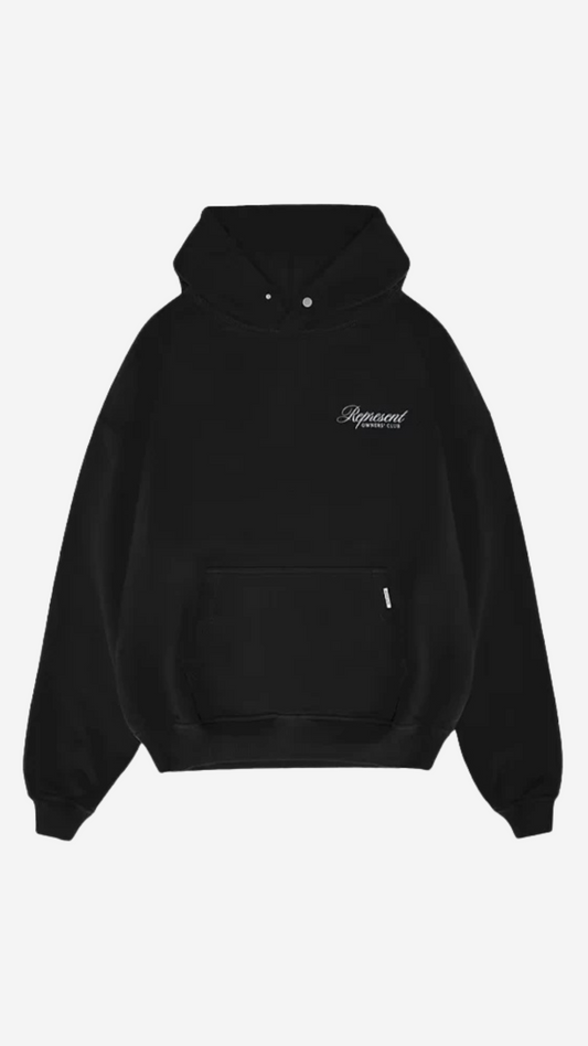 Represent Owners Club Script Hoodie Black