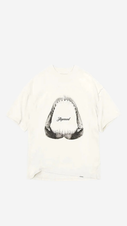 Represent Shark Jaws T-shirt Flat White